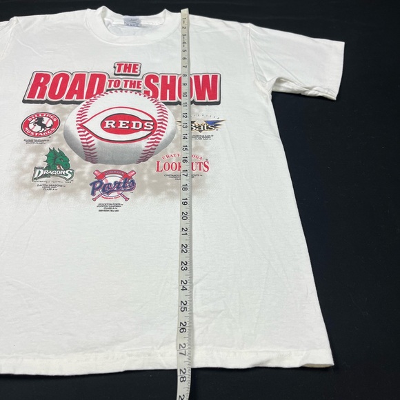 Vtg Cincinnati Reds Mens Road To Show T-Shirt Sz Medium Y2k Minor League A8 - Picture 9 of 9